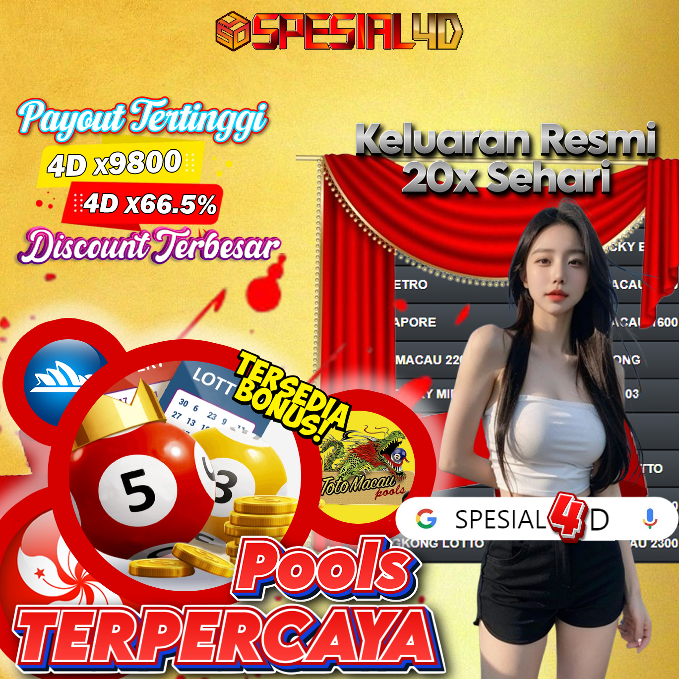 Spesial4D: Link Login Alternatif Slot Togel Toto Macau Resmi Terbaru